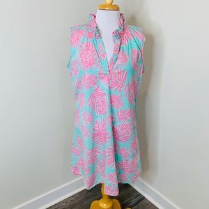 Palm Leaf Print Dress